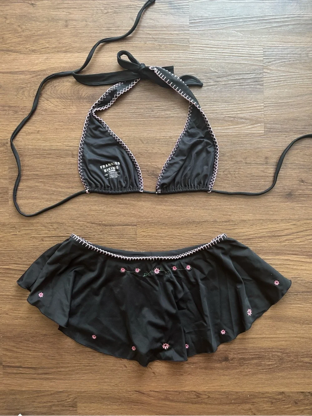 Frankie’s Bikinis Floral Embroidered Bikini